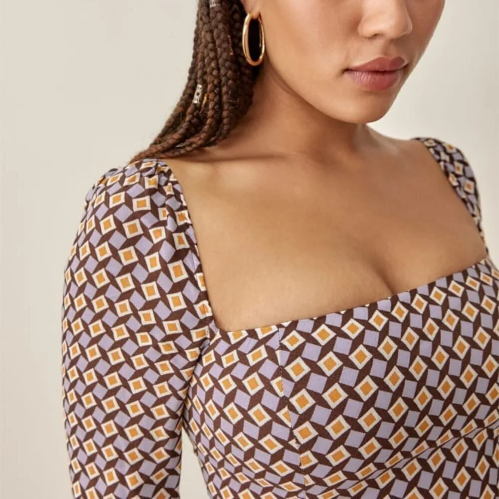 Reformation Hilda Dress in Plaza size 2 NWT